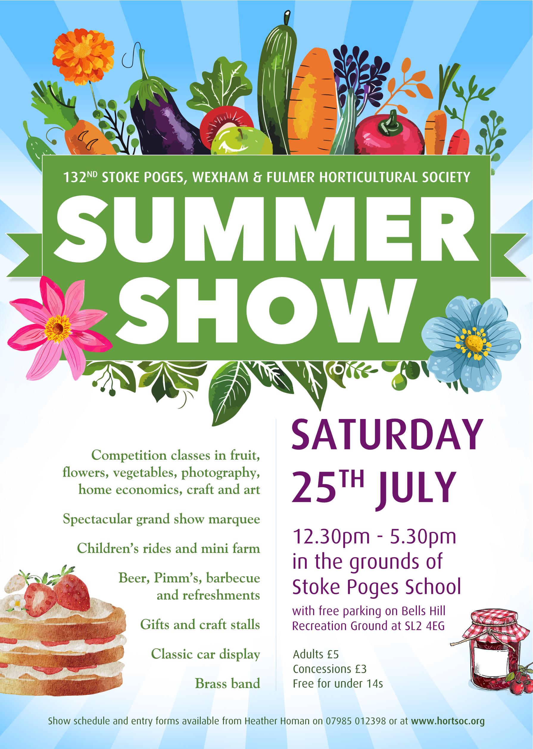 Summer Show on Saturday 25th July 2026 at Stoke Poges School