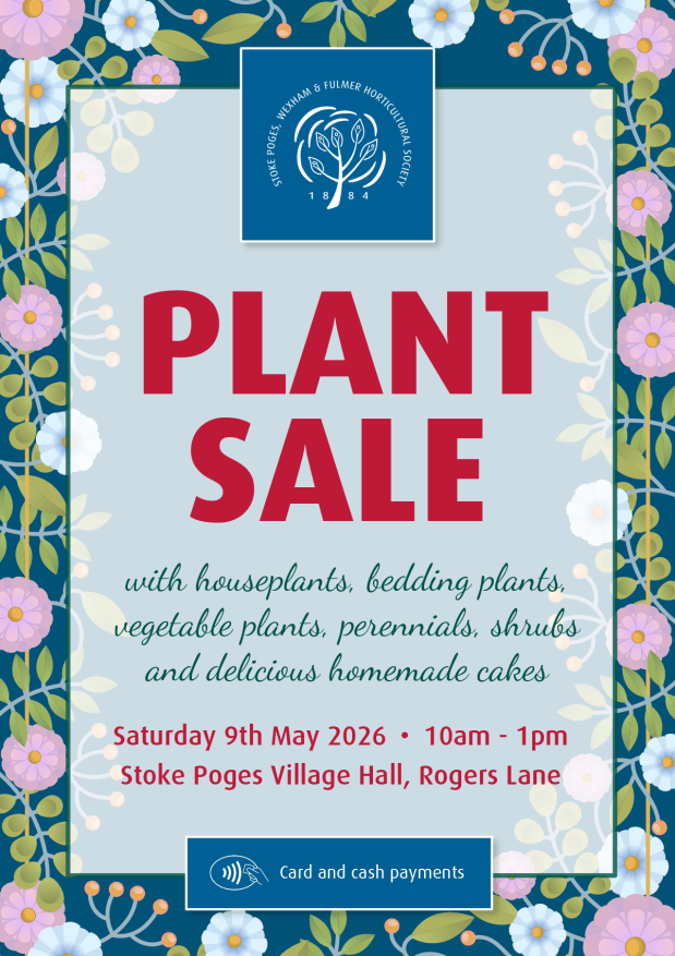 Plant Sale on 9th May, 10am at Stoke Poges Village Hall